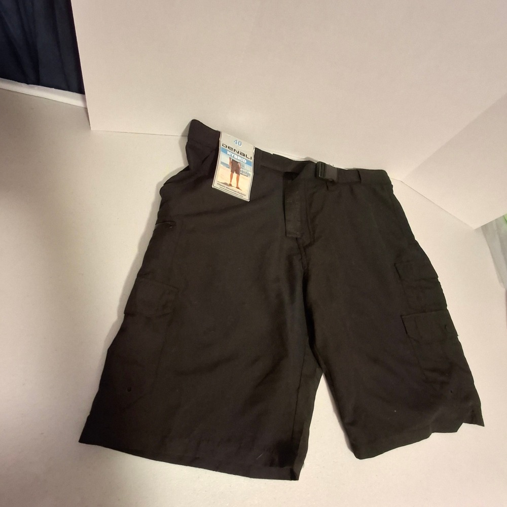 Denali Hybrid Mens Black Cargo Shorts 40 Waist Classic American Fashion‎